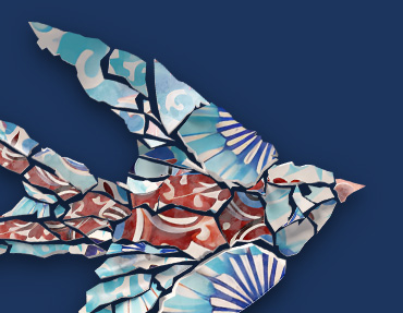 image-of-a-bee-made-up-of-a-broken-plate